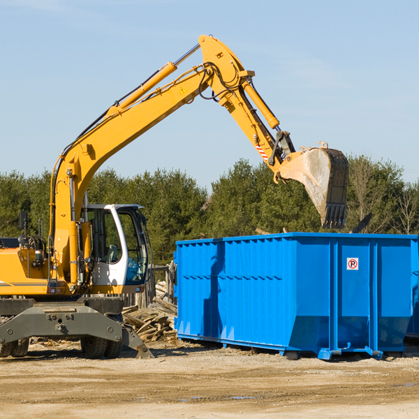 are there any restrictions on where a residential dumpster can be placed in Pelion